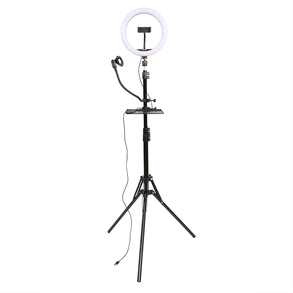 StudioKing LED-vlogsæt SK-K190 med ringlampe og mikrofonholder