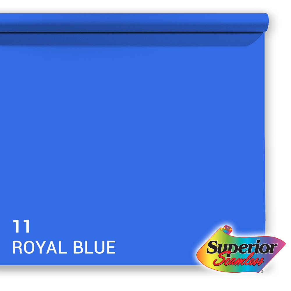 Superior baggrundspapir 11 Royal Blue Chroma Key 1,35 x 11 m
