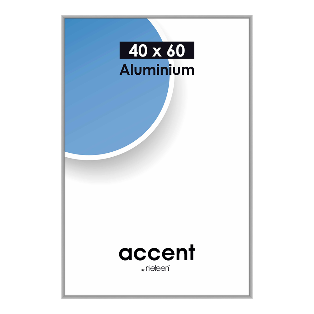 Nielsen fotoramme 55124 Accent frostet sølv, 40x60 cm