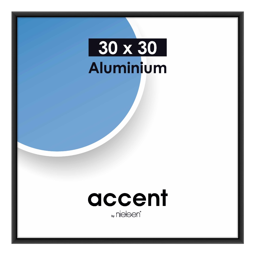 Nielsen fotoramme 54126 Accent frostet sort, 30x30 cm