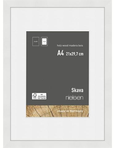 Nielsen fotoramme 6321101 Skava hvid, 21x29,7 cm (A4)