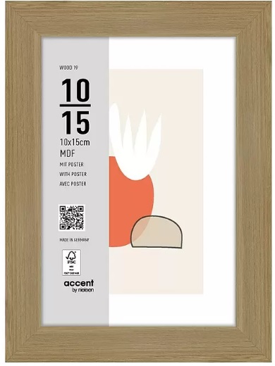 Nielsen fotoramme 3211204 Wood 19 natur, 10x15 cm