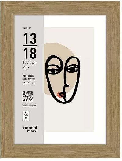 Nielsen fotoramme 3232204 Wood 19 natur, 13x18 cm