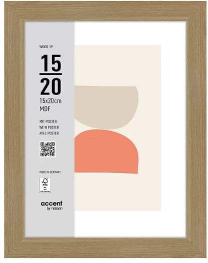 Nielsen fotoramme 3217204 Wood 19 natur, 15x20 cm