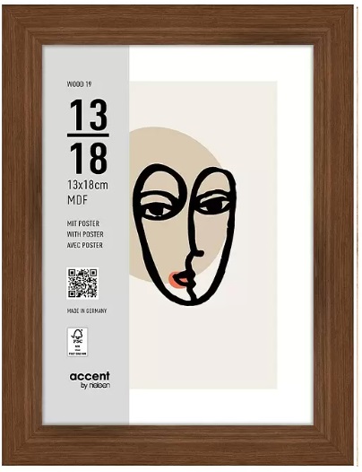 Nielsen fotoramme 3232205 Wood 19 valnød, 13x18 cm