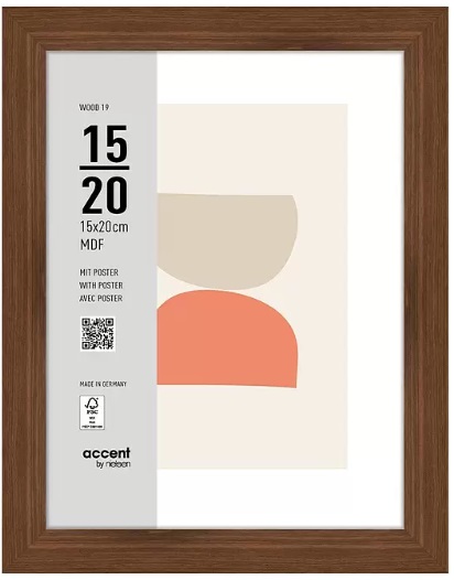 Nielsen fotoramme 3217205 Wood 19 valnød, 15x20 cm
