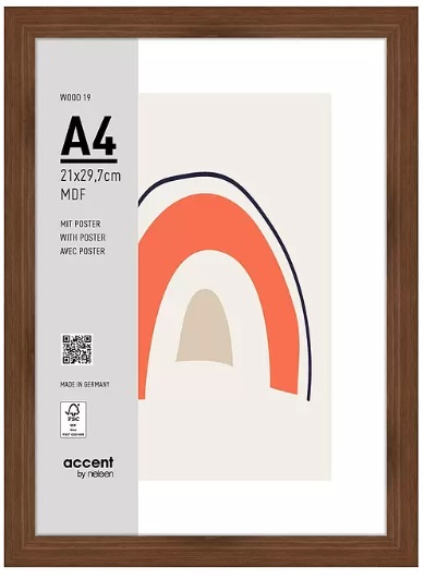 Nielsen fotoramme 3221205 Wood 19 valnød, 21x29,7 cm