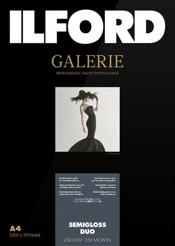 Ilford Galerie Semigloss Duo fotopapir 250 g A4 100 ark