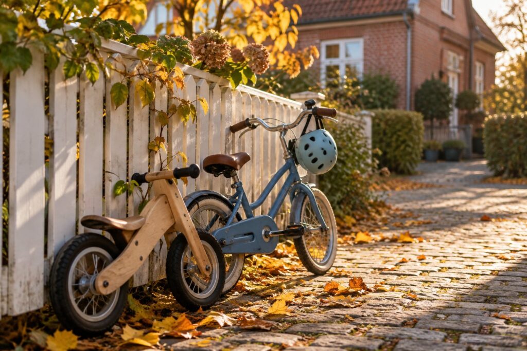 Den første cykel: løbecykel og børnecykel i rette størrelse