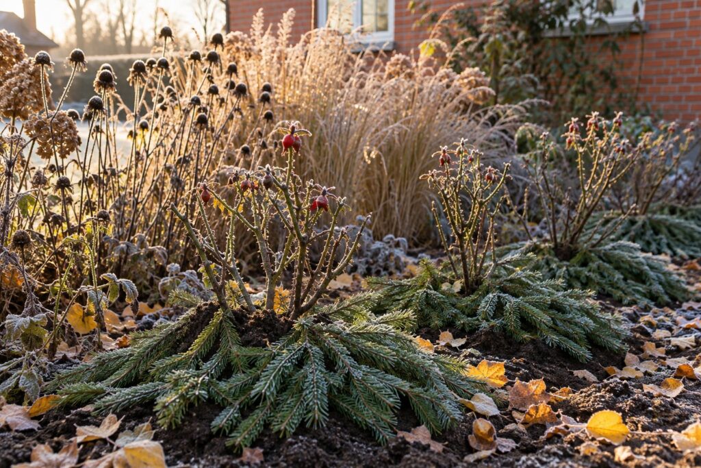 Vinterbeskyttelse: roser, stauder og krukkeplanter